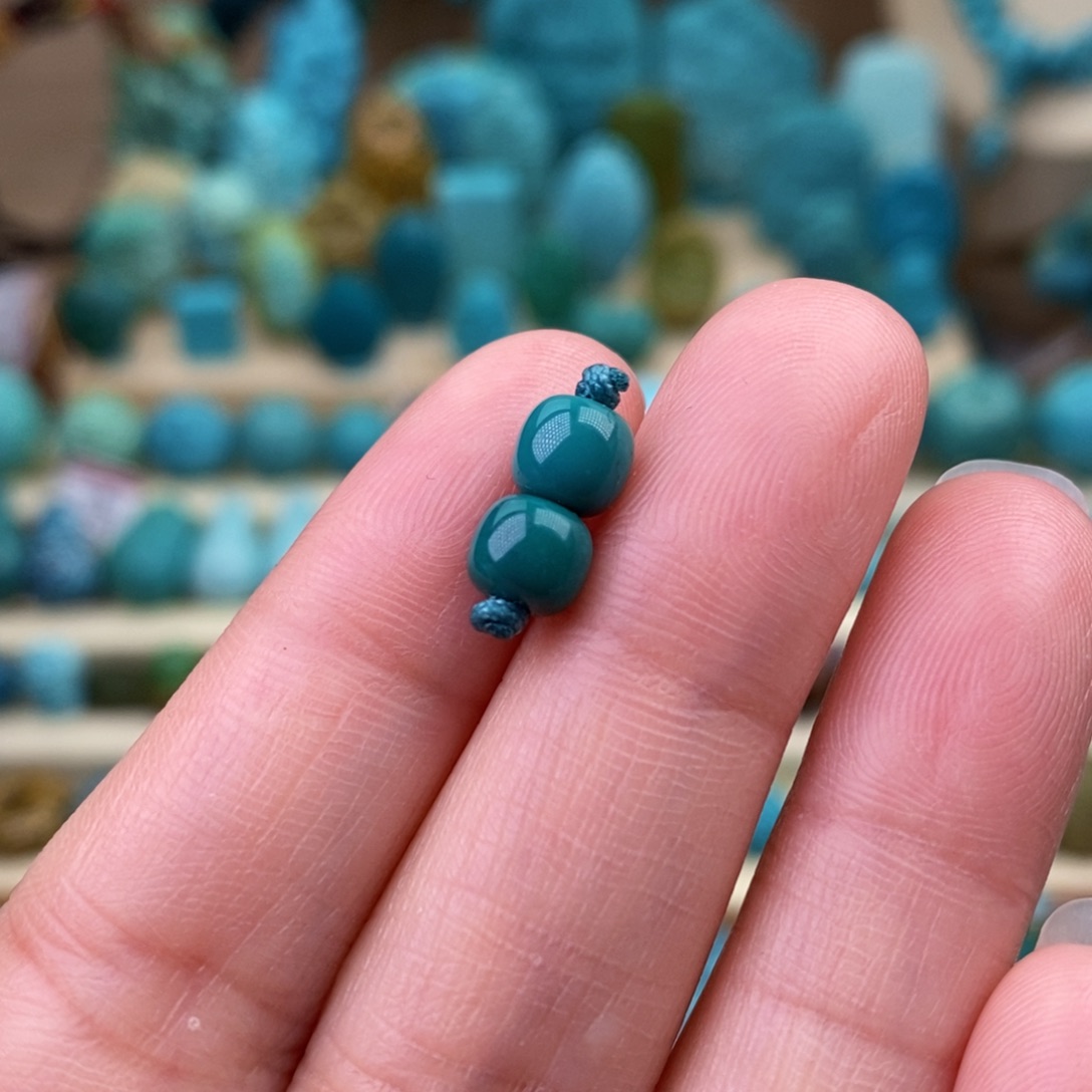 绿松石珠宝奇石未镶嵌6mm