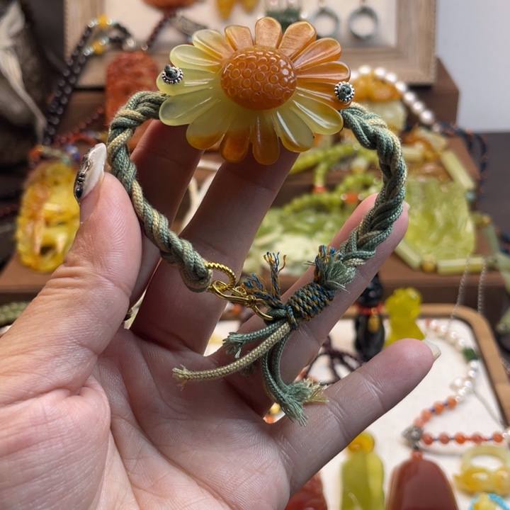 蛇纹石玉手链未镶嵌