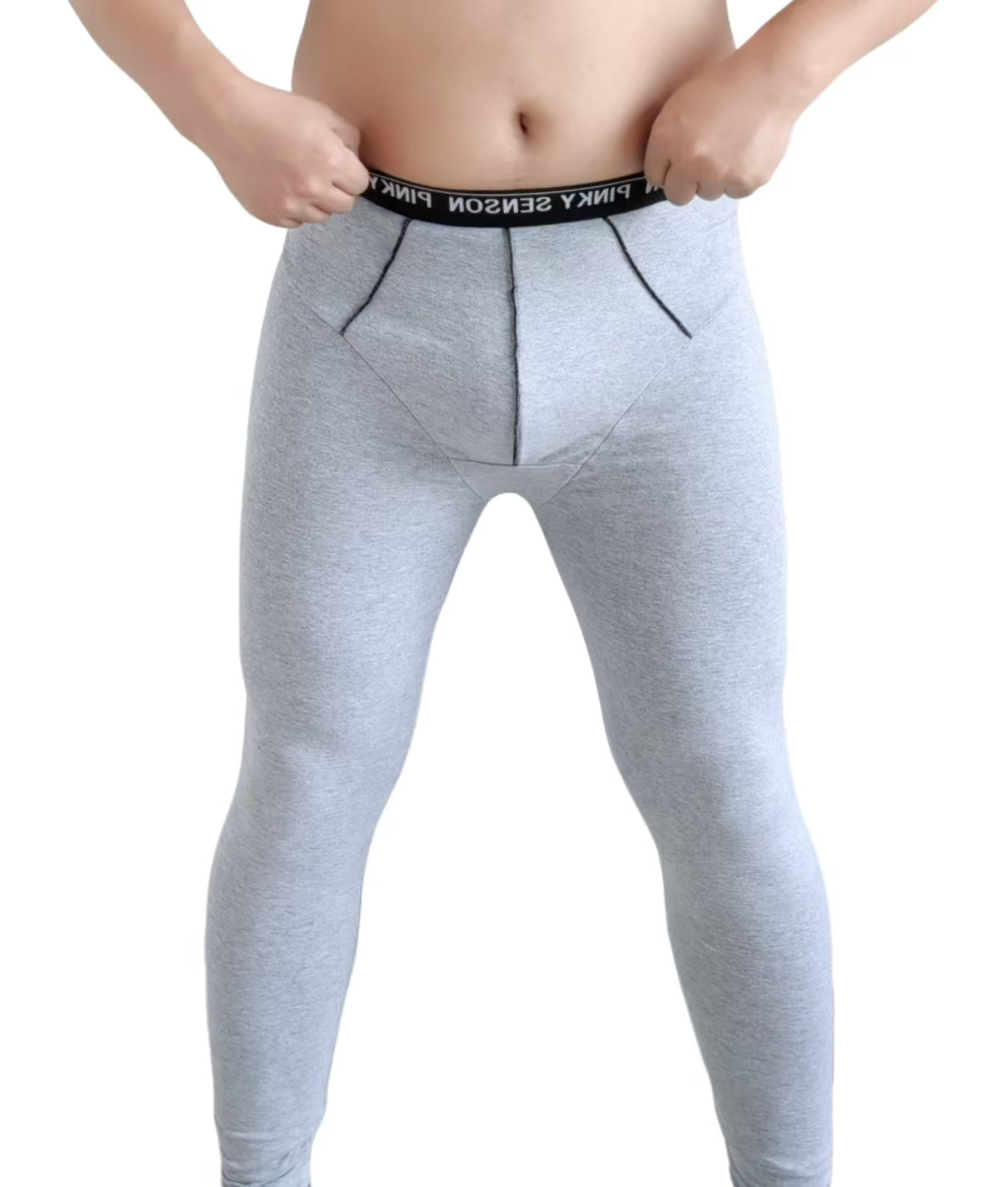 男士棉类保暖秋冬打底紧身秋裤修身运动跑步高弹线裤弹力