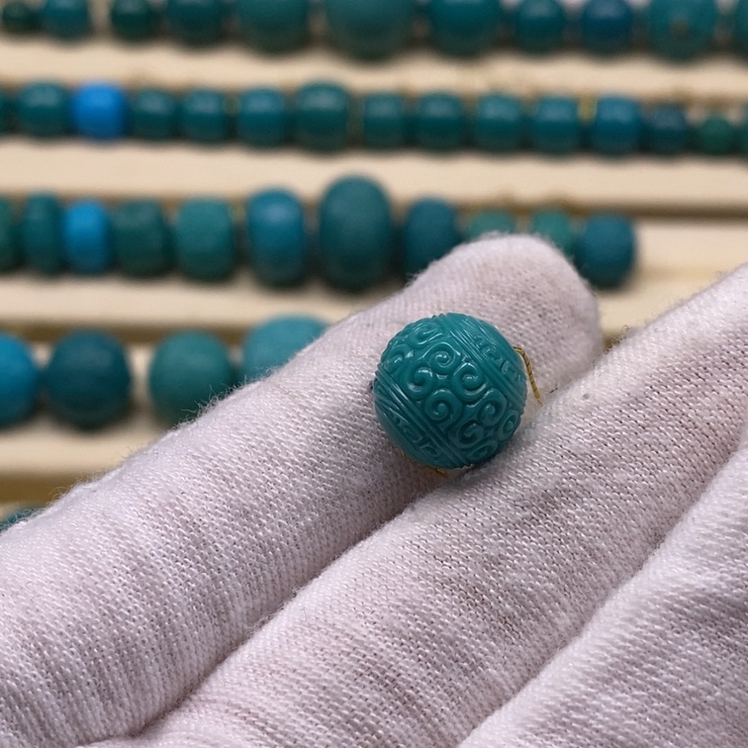 绿松石未镶嵌珠宝奇石11.7mm