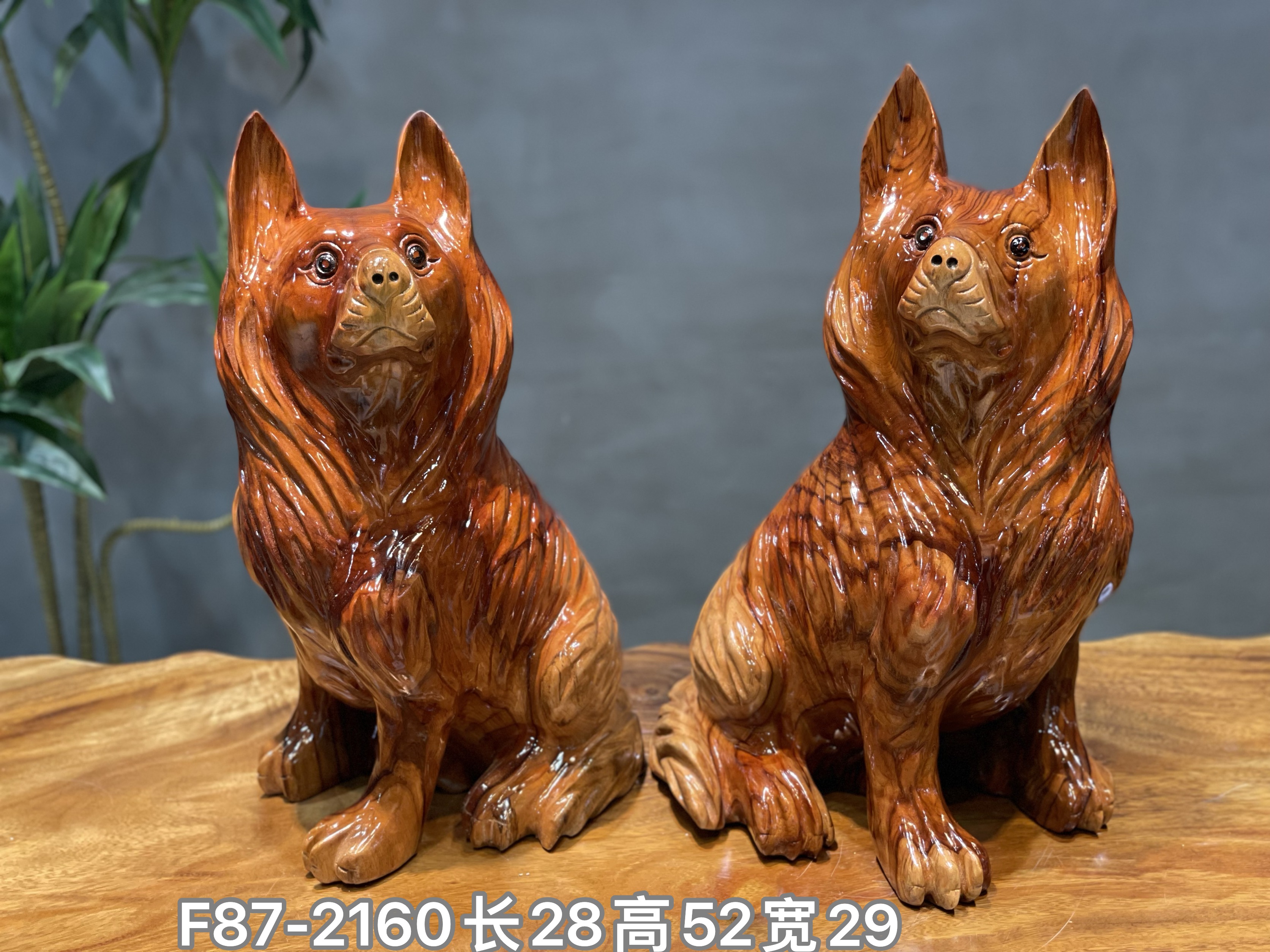木雕工艺品摆件 旺财又招福