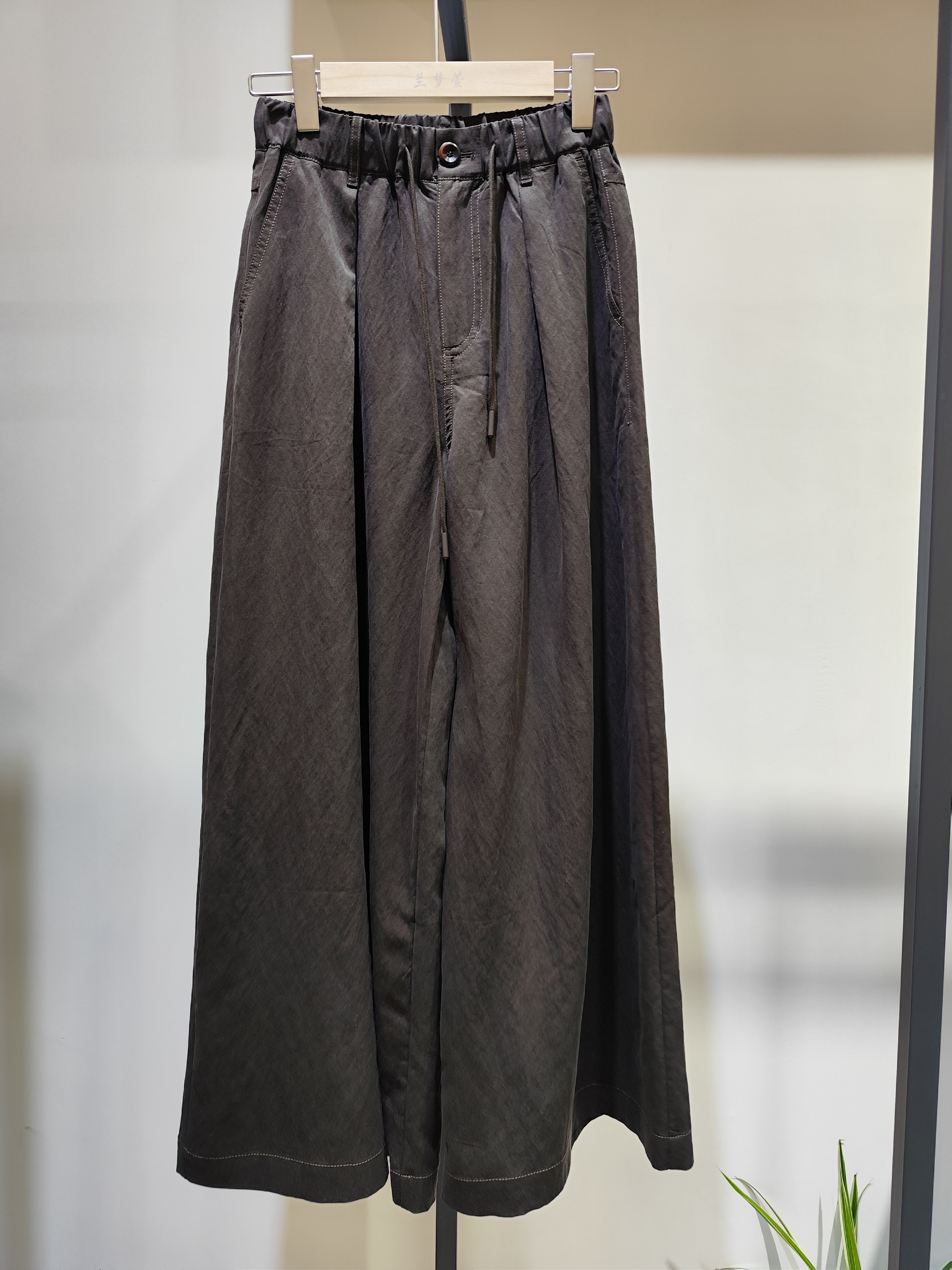 Lmx宽松休闲裤垂感显瘦直筒阔腿裤文艺长裤百搭