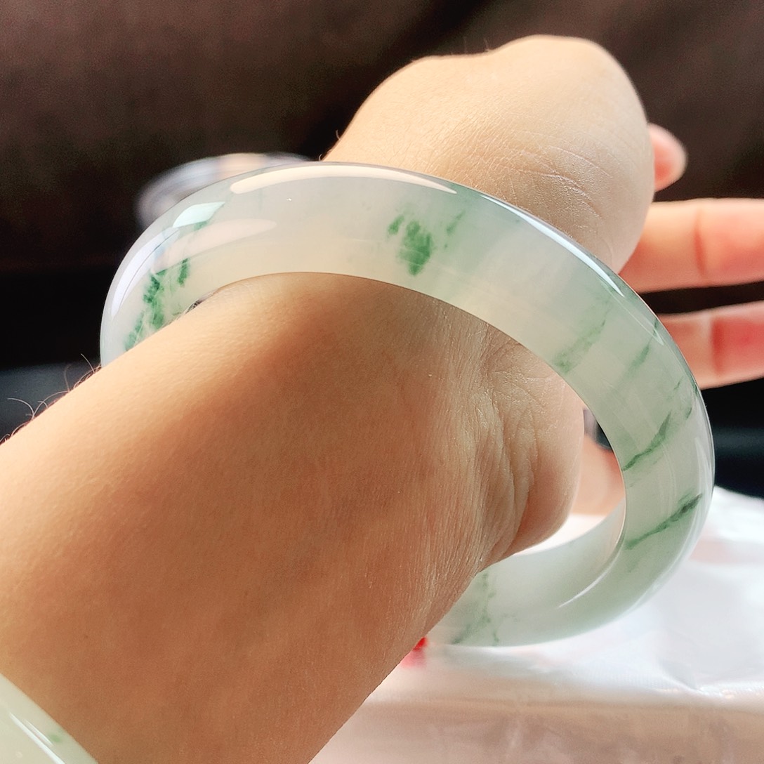 未镶嵌手镯翡翠58冰花