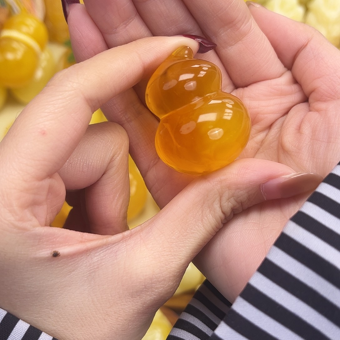 裸石琥珀未镶嵌15g焦皮葫芦