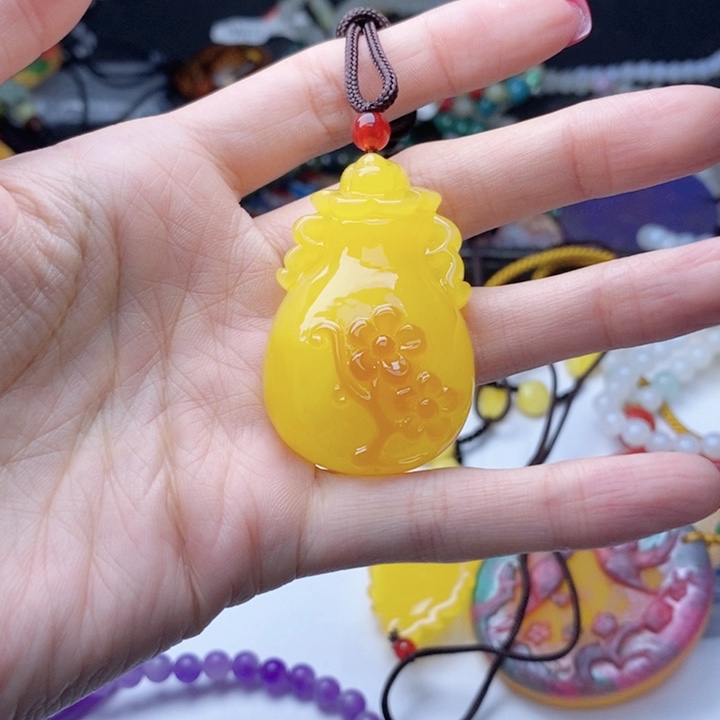 蜜蜡颈饰未镶嵌406套装