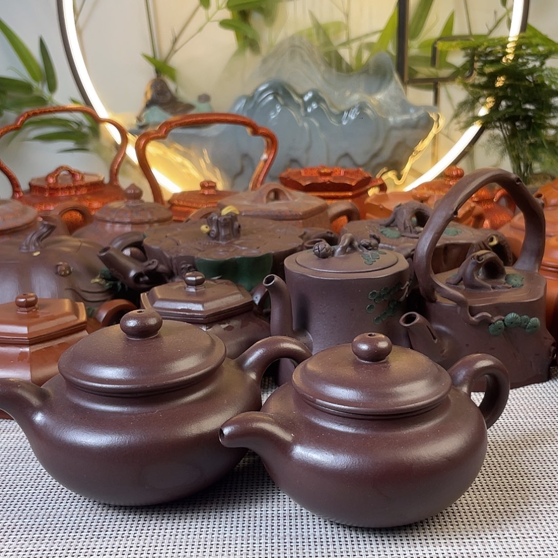 茶壶紫砂微瑕不退不换2只