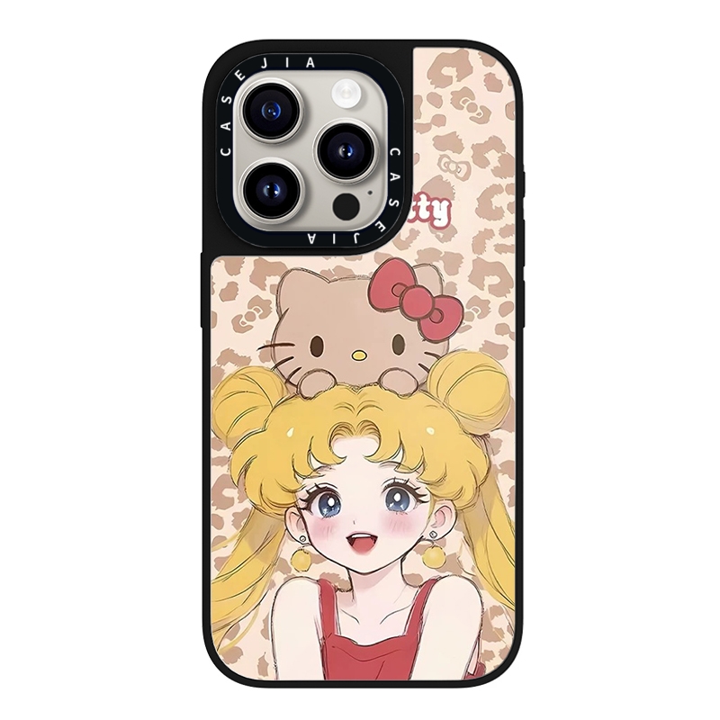 CASE豹纹KT美少女潮牌手机壳适用苹果部分系列iPhone保护套小众