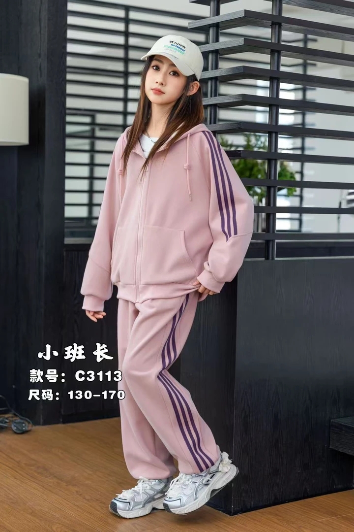 新款儿童外套裤子两件套休闲时尚春秋