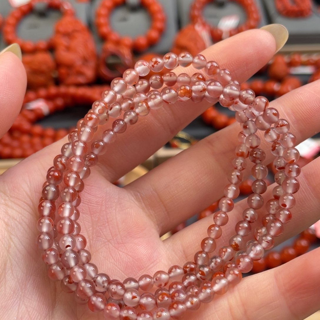 南红玛瑙4+mm多圈未镶嵌