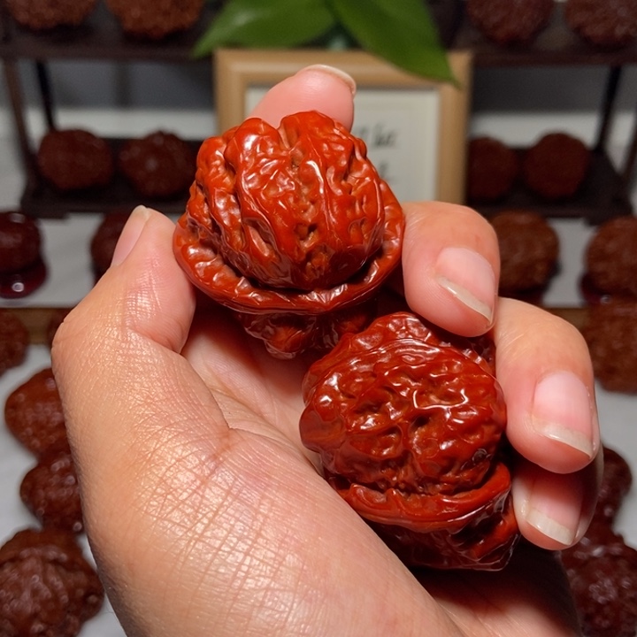 风***中文玩核桃吊坠蛤蟆头