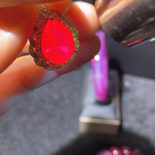 红宝石戒指银S925镶嵌