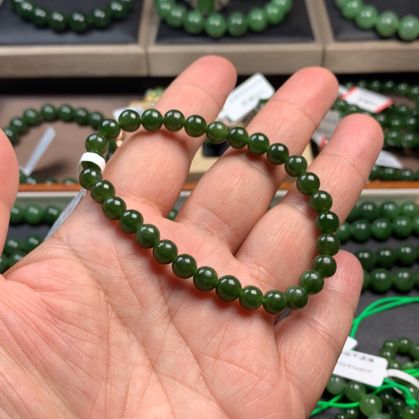 【闪购商品】和田玉（碧玉）手串未镶嵌6m m
