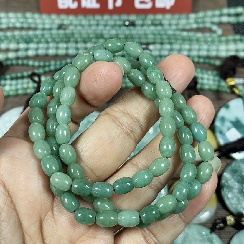 【闪购商品】翡翠颈饰未镶嵌玉项链翡翠玉卡6长60厘米