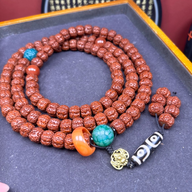 赤焰梅花藏切小金刚菩提念珠