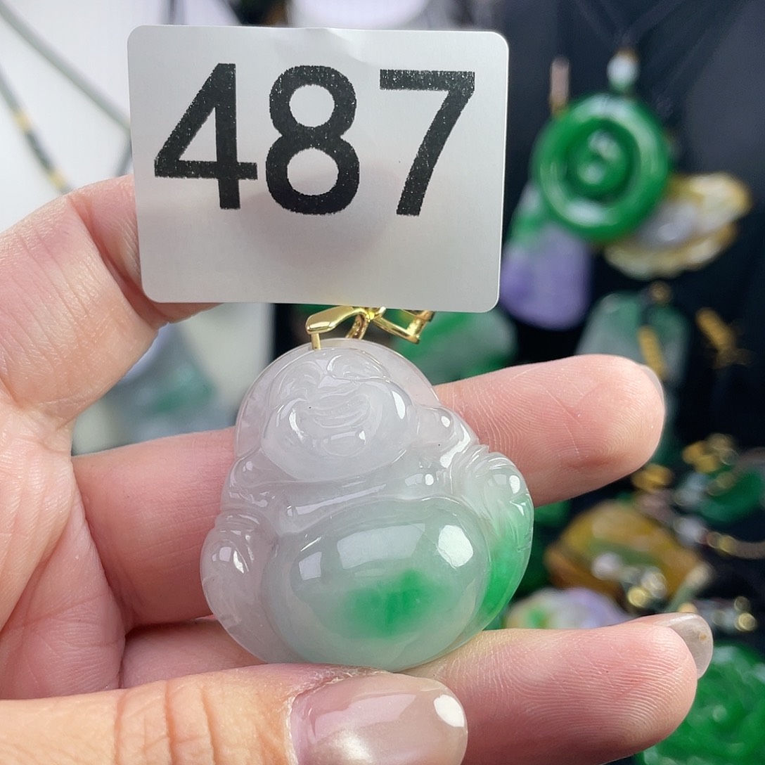 翡翠未镶嵌吊坠(赠链)