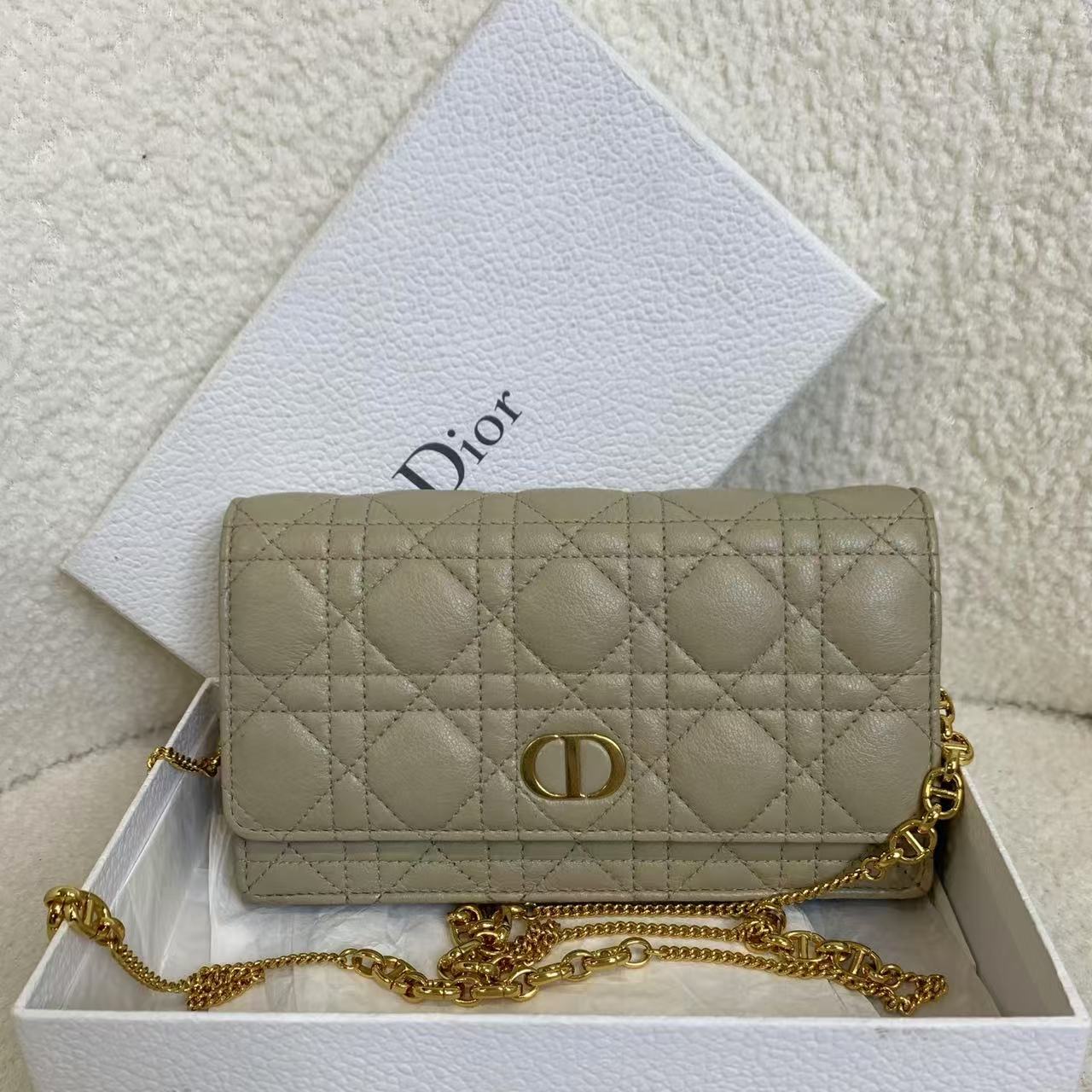 99新 DIOR/迪奥 壹臻/沙色caro woc/59555054