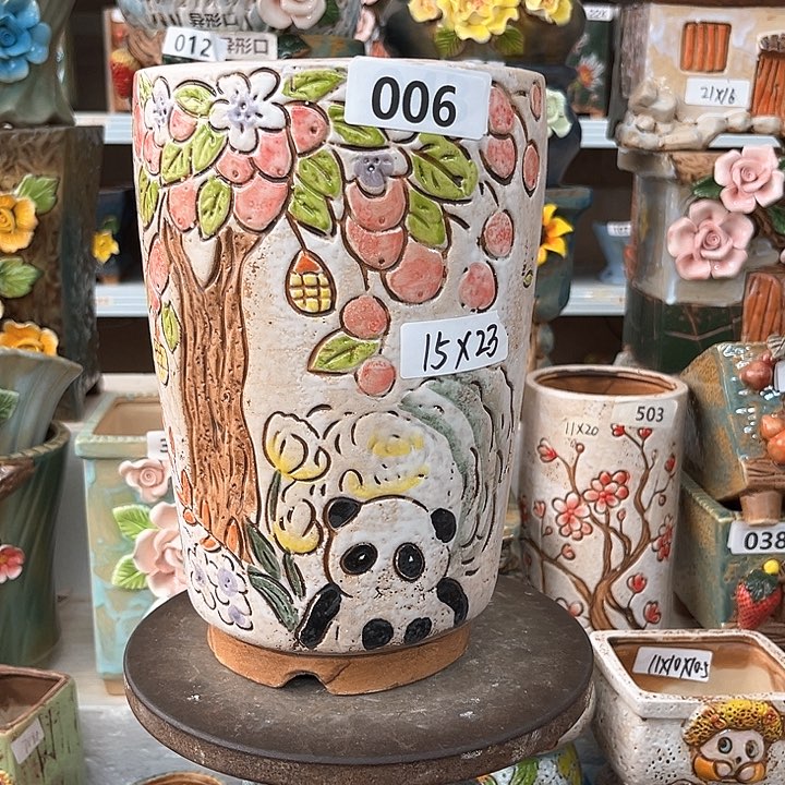 紫砂花盆粗陶材质多肉花盆