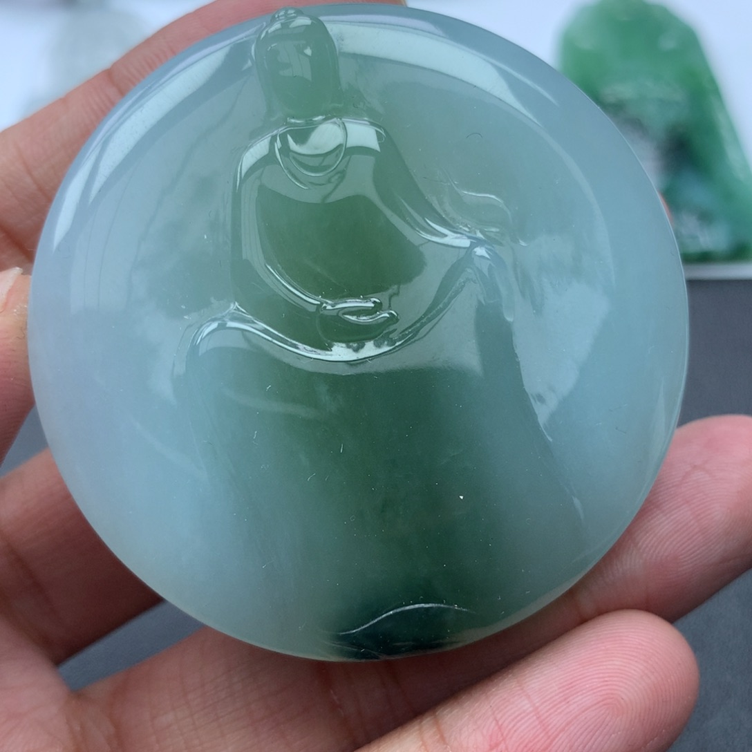 翡翠颈饰未镶嵌缅甸天然A货翡翠