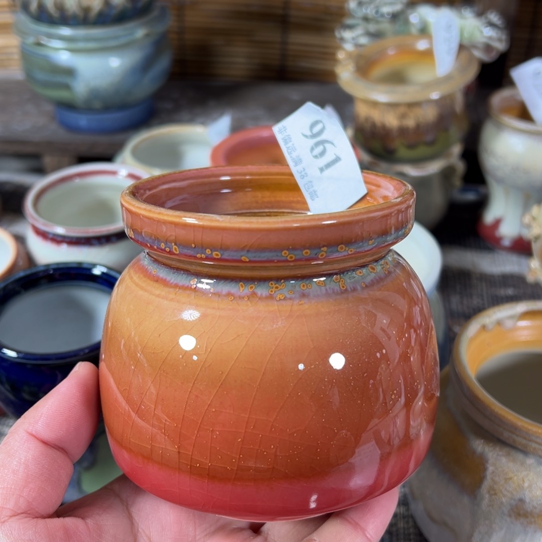 红陶口7高9 景德镇手工花盆