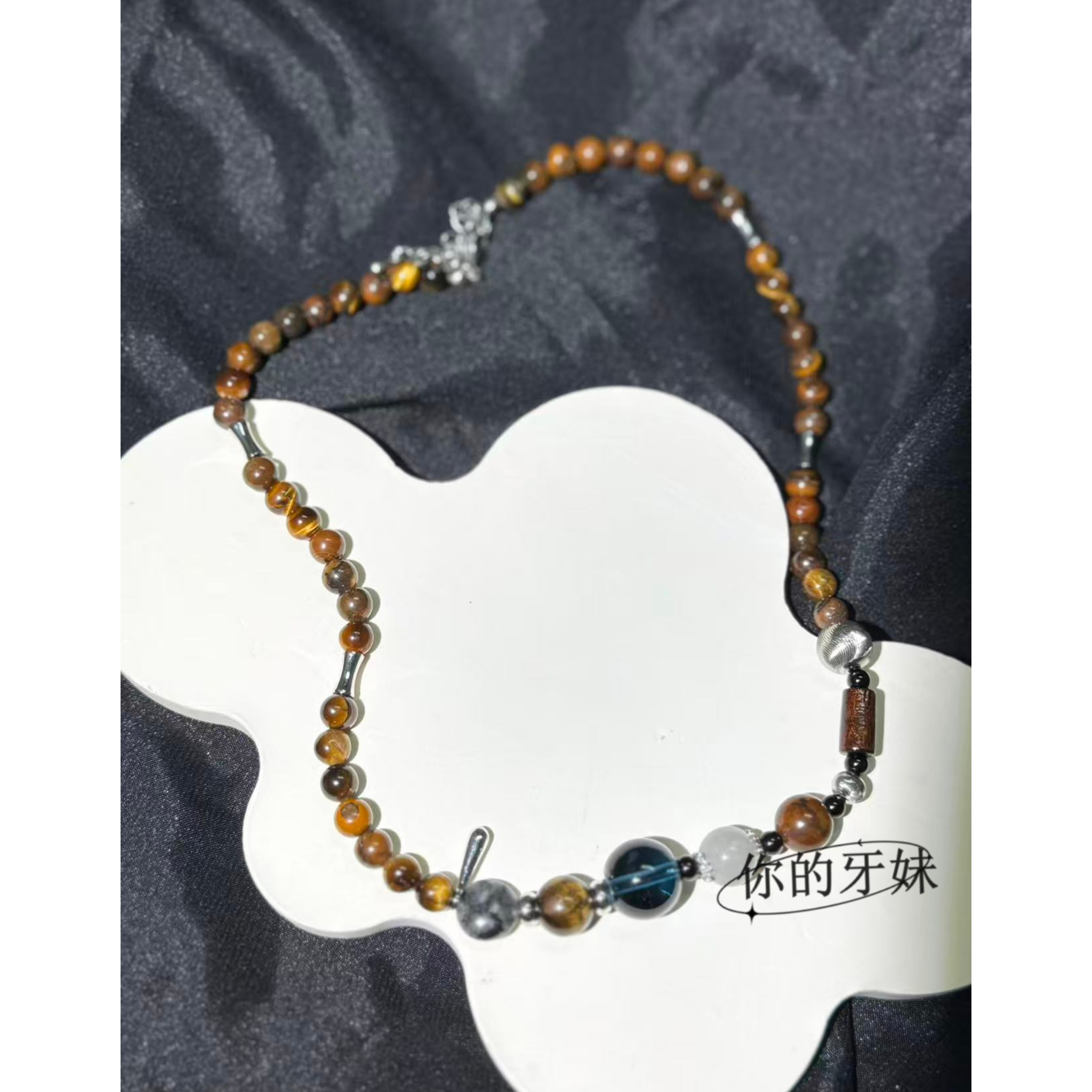 合金项链 棕色不规则项链XL630设计师ins精致轻奢百搭