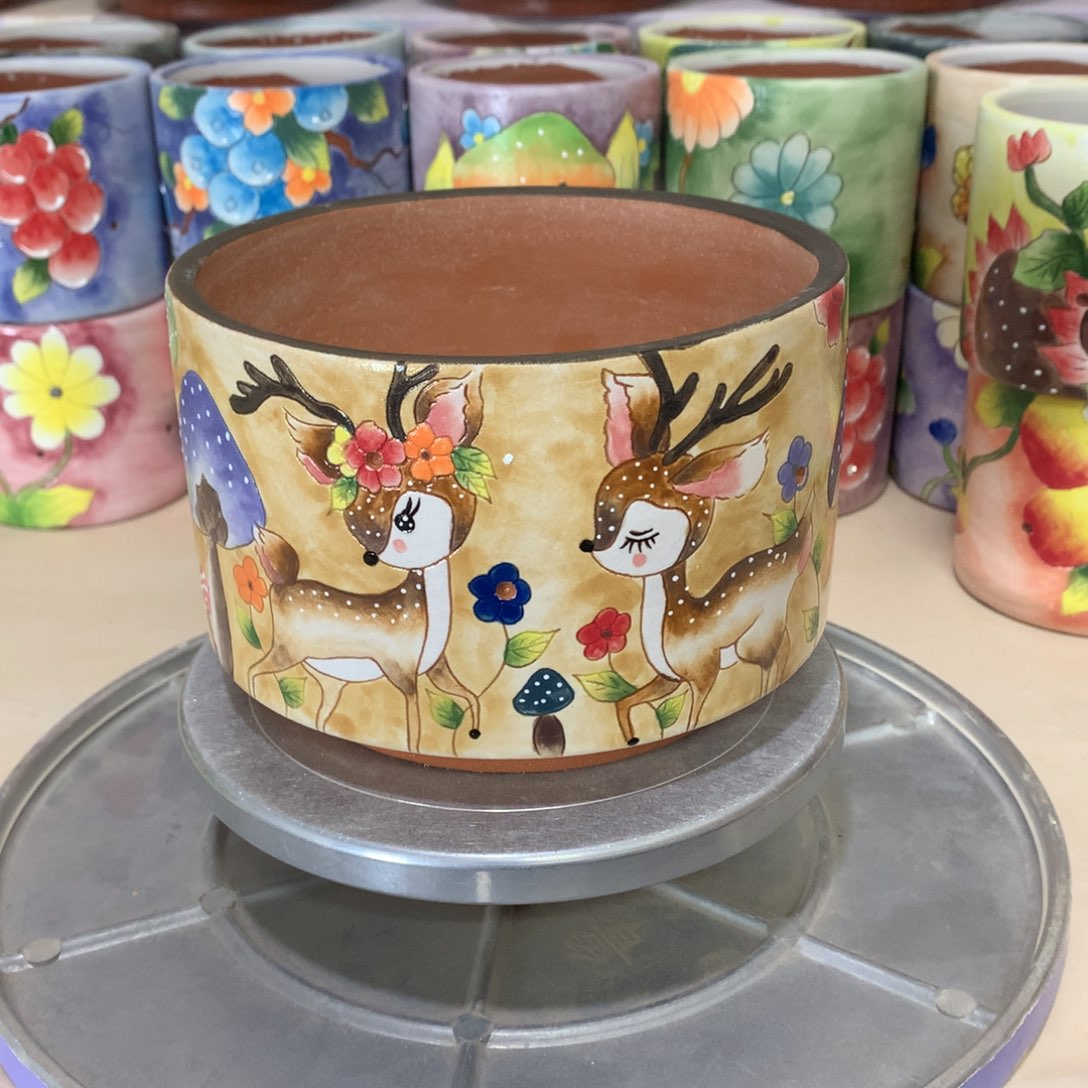 福利花盆，手绘花盆