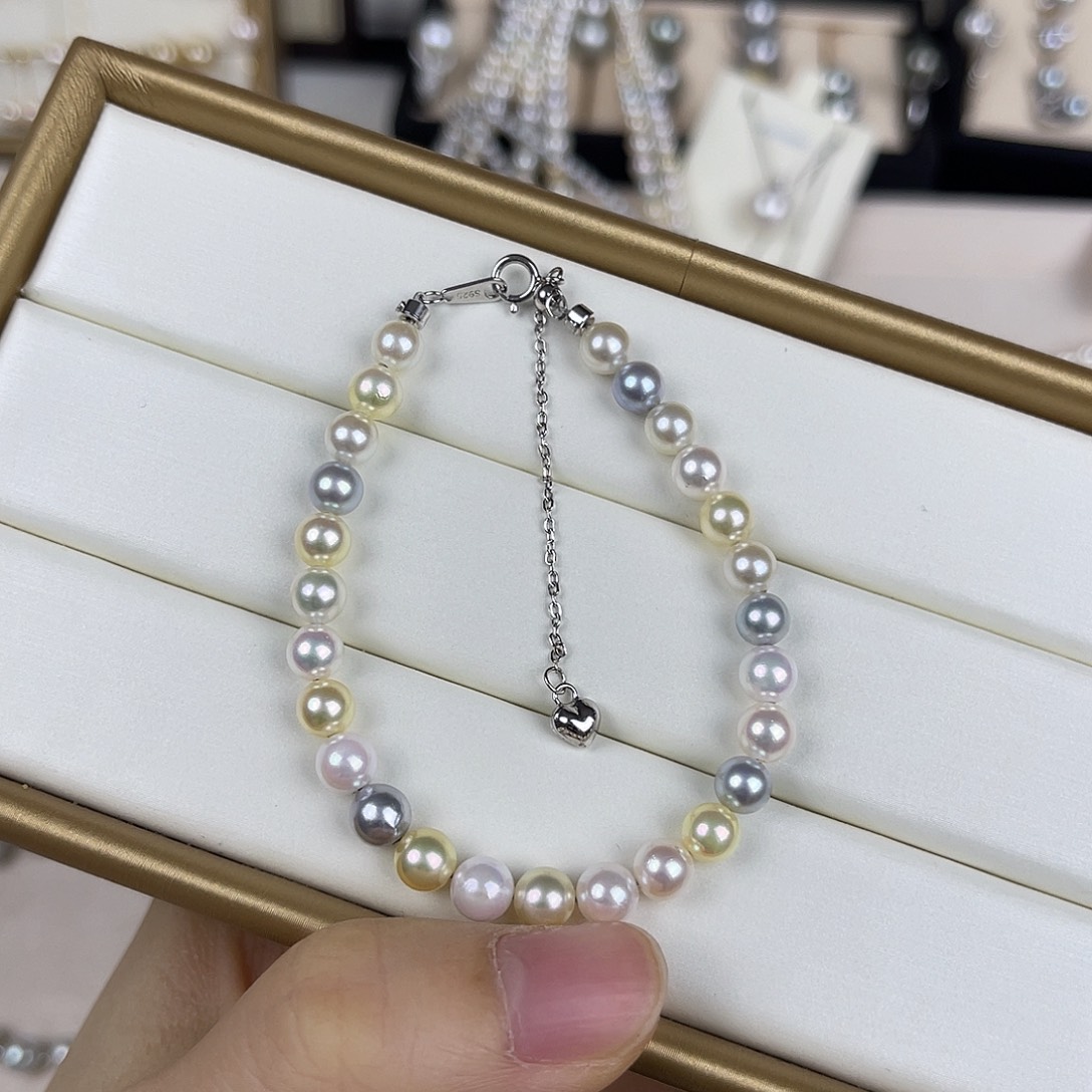 手绳海水珍珠银S925镶嵌