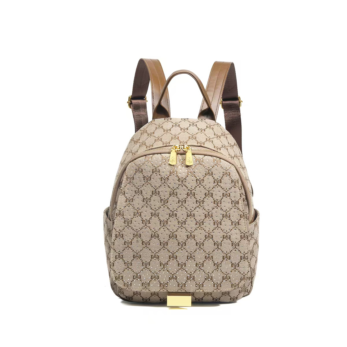 【Tian Yi渠道货】法式奢华风印花字母复古双肩包8288织布