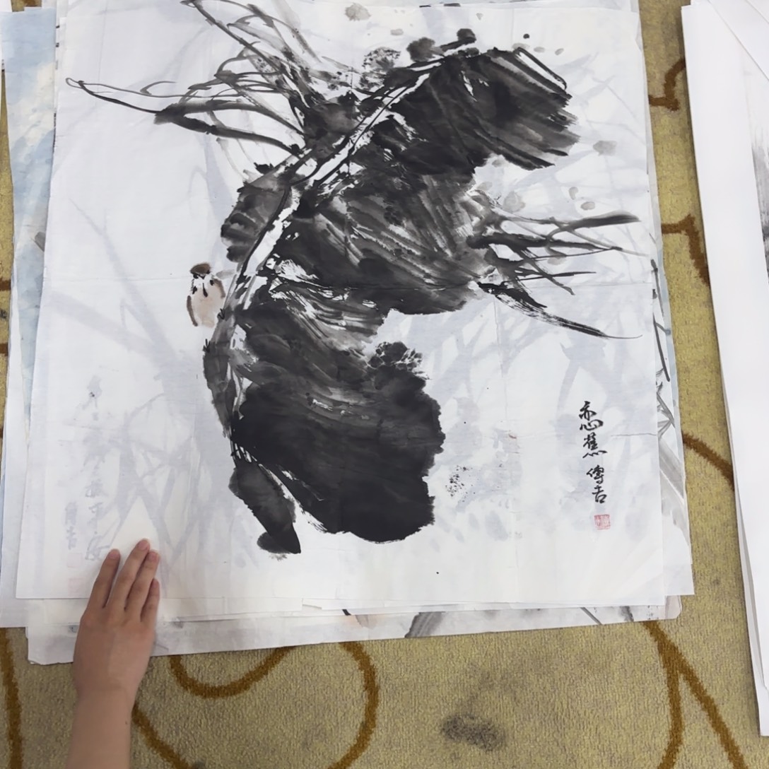 国画顾传吉四尺斗方艺