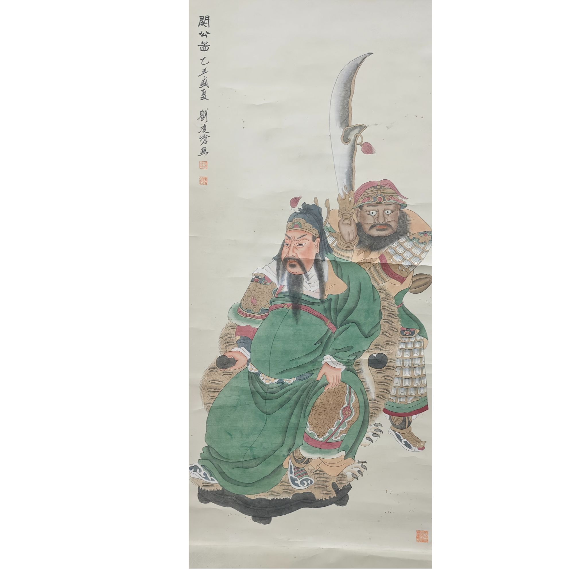 刘LC款 人物立轴 137×67约8.2平尺