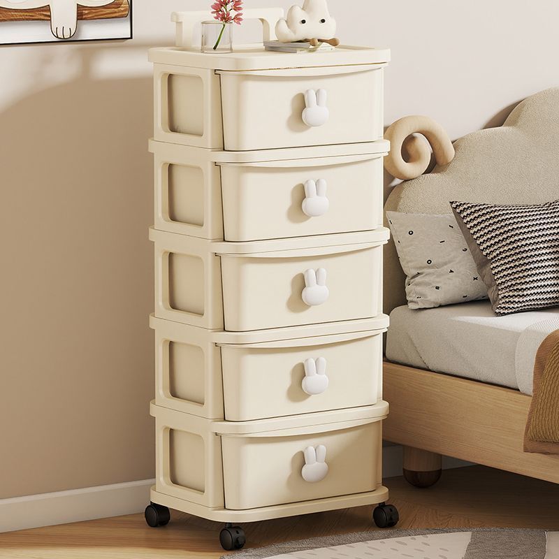 A抽屉式置物架落地客厅零食玩具小推车收纳柜卧室可移动多层储物