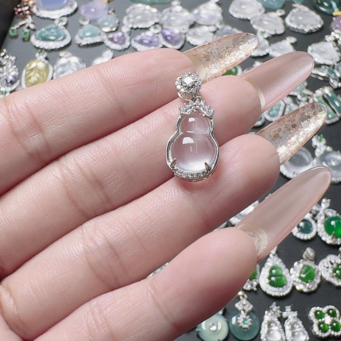 银S925镶嵌吊坠(不含链)紫晶
