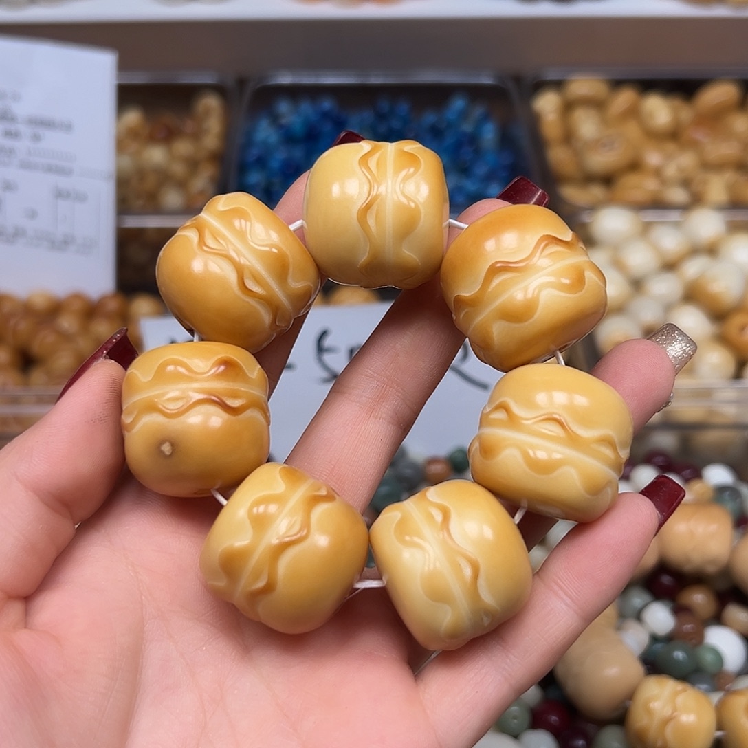 手串菩提根/象牙果瑕疵炭烤汗宝卡25左右有大坏不售后