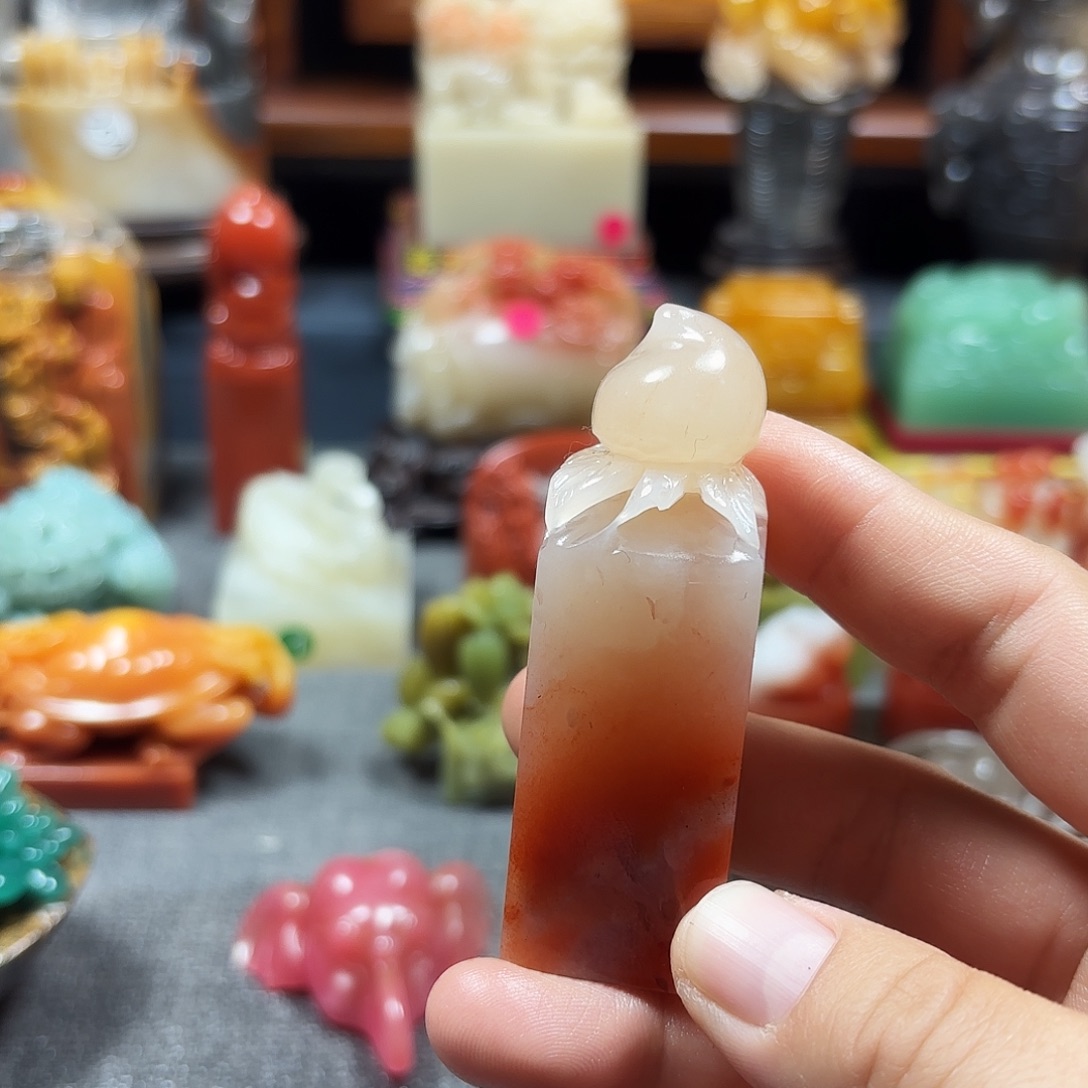 印石寿山石桃子印章