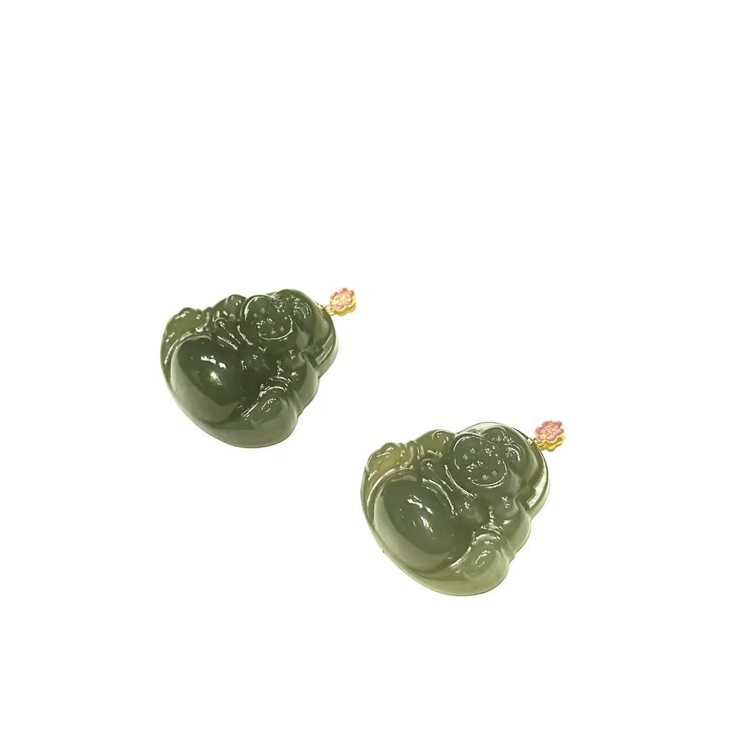 【CH】18k金和田玉佛公吊坠（多样性发其一）