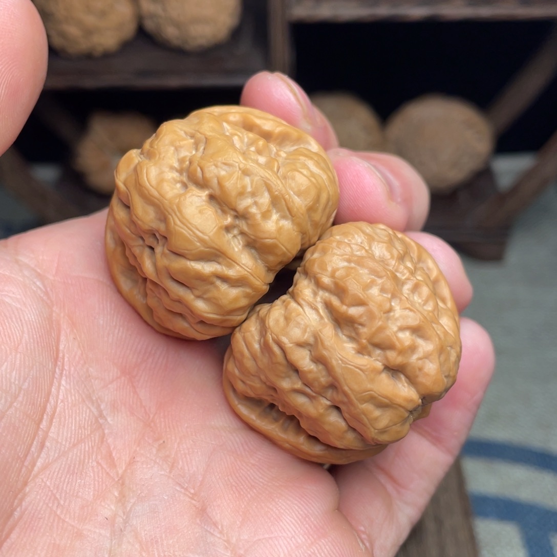 文玩核桃把件39毕业水晶蛤蟆头全品开背