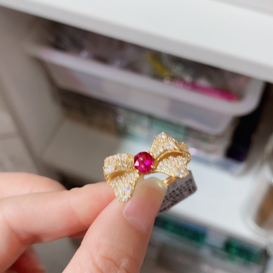 碧玺戒指银S925镶嵌戒指超美