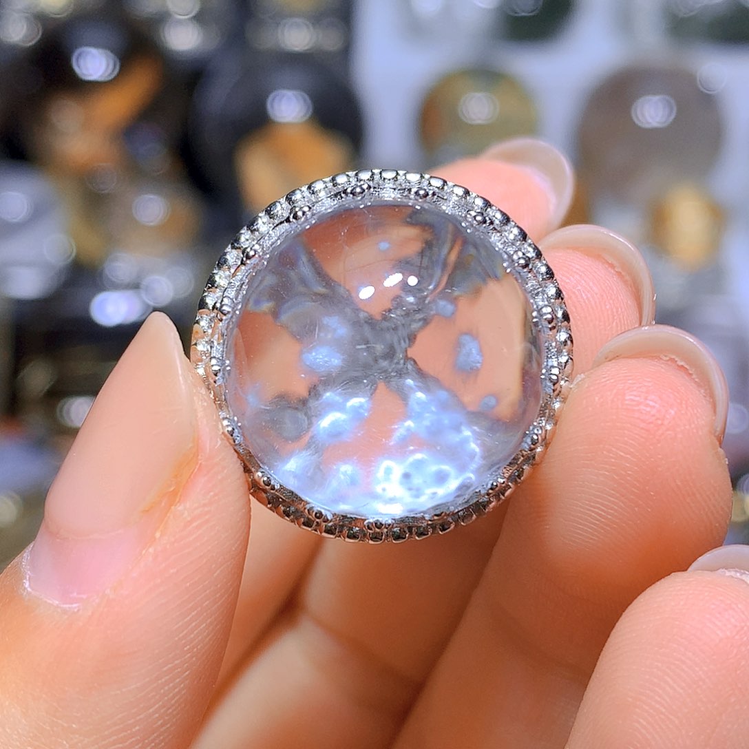 吊坠银S925镶嵌水晶吊坠