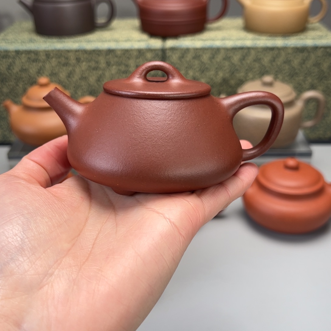 紫砂茶壶中槽清平盖石瓢145c c