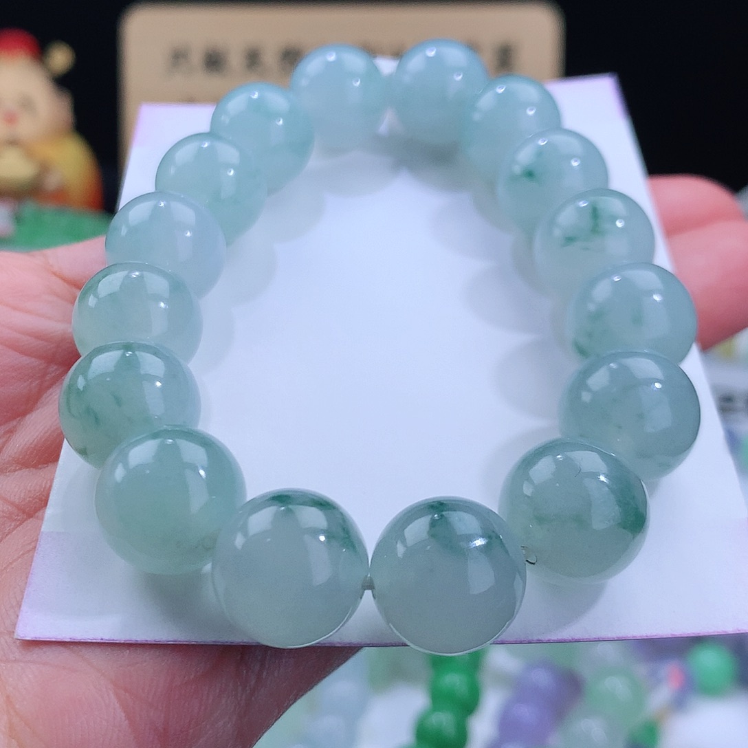 翡翠手链未镶嵌卡13mm