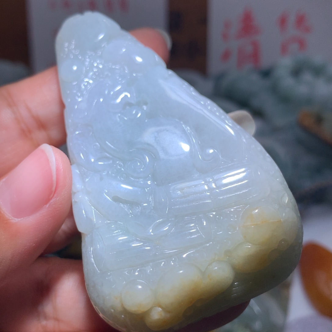 翡翠未镶嵌颈饰保真天然A货翡翠