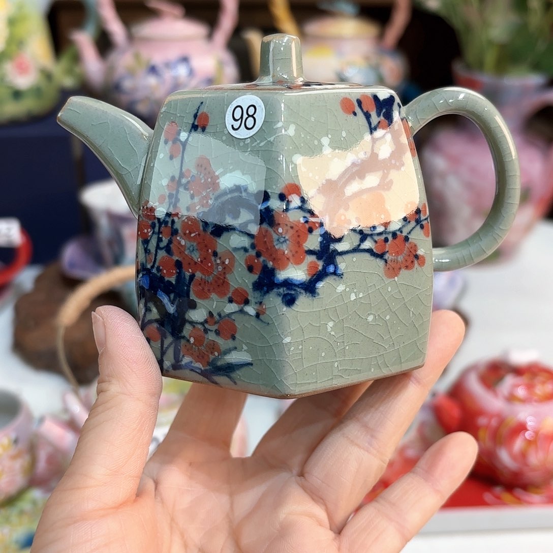 景德镇手绘高温釉下彩陶瓷茶具