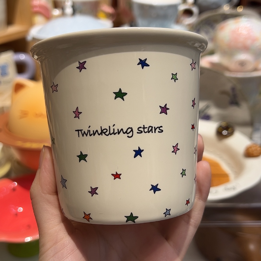 彩色星星手握杯陶瓷