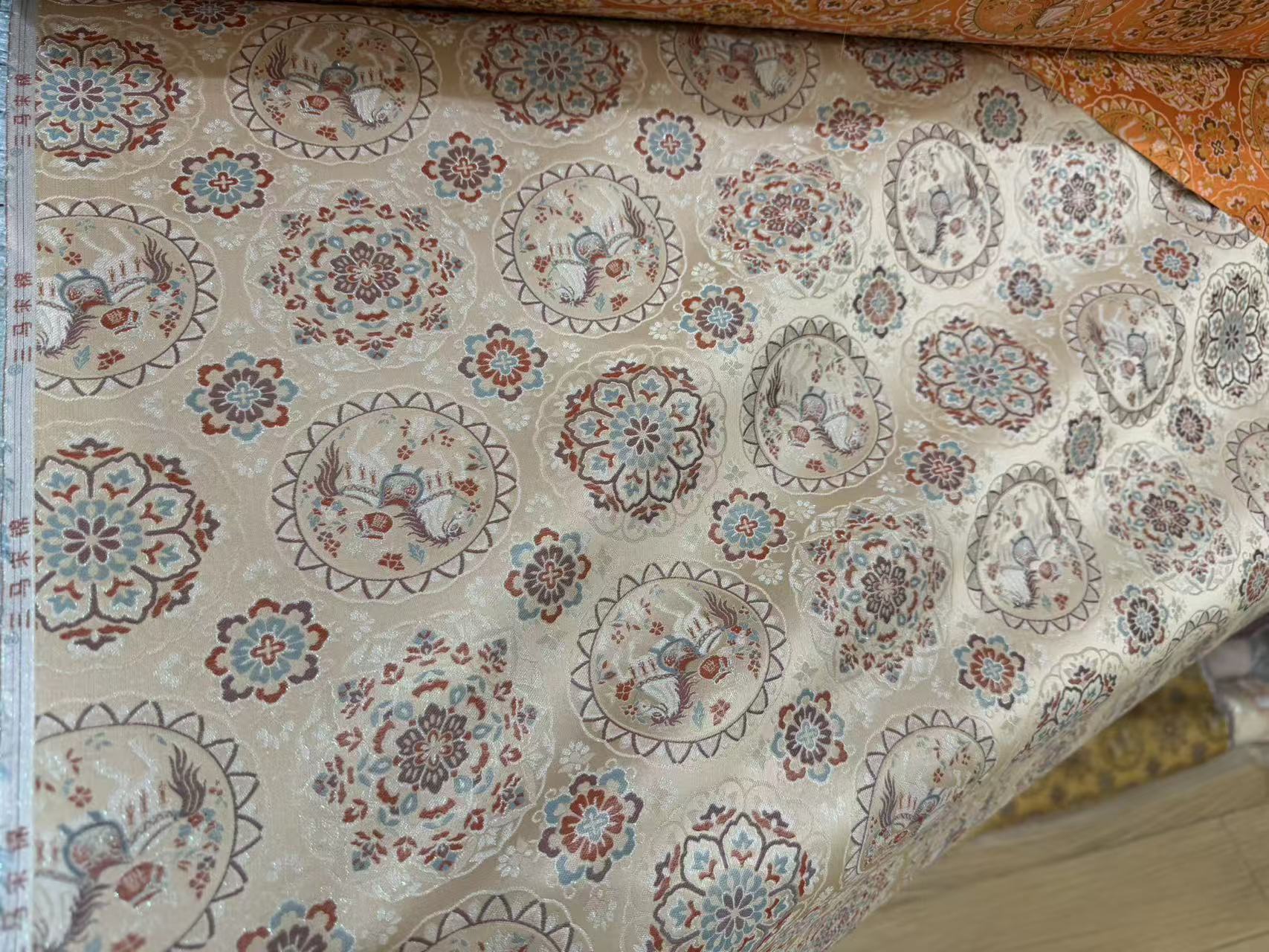 【三马宋锦】【 福马宝相】桑蚕丝面料  国风古韵【一经开裁概不退换】