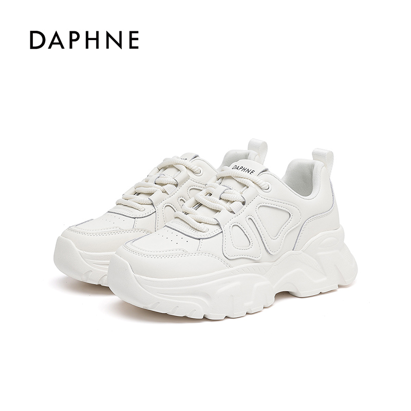 Daphne/达芙妮女鞋2025秋季老爹鞋厚底增高运动休闲小白鞋经典