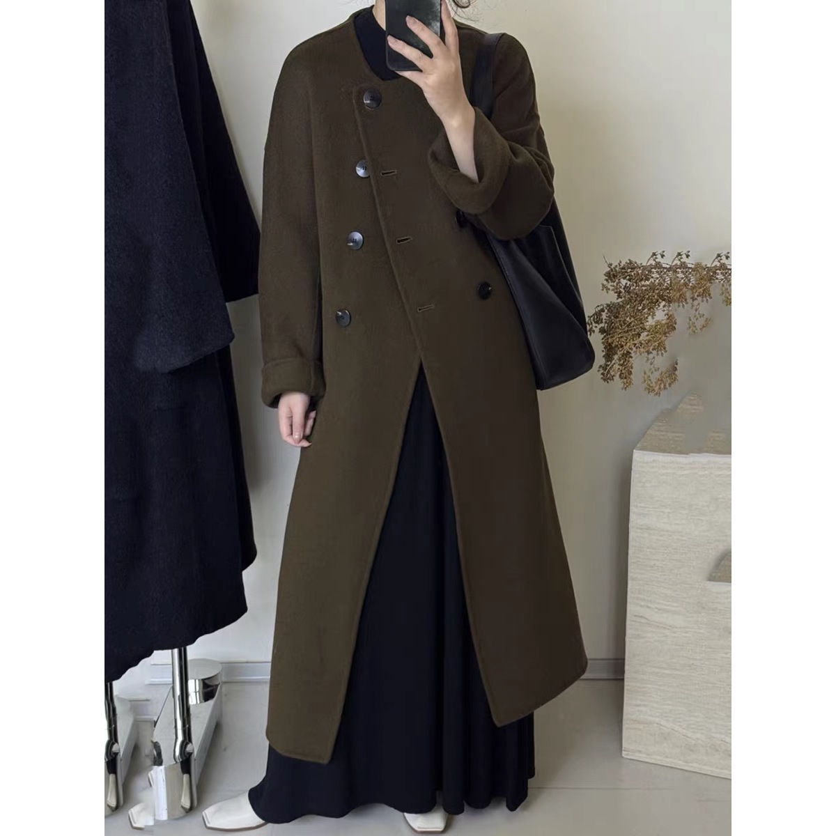 【李李专属】秋冬时尚气质简约外套25年当季新款羊大衣58030