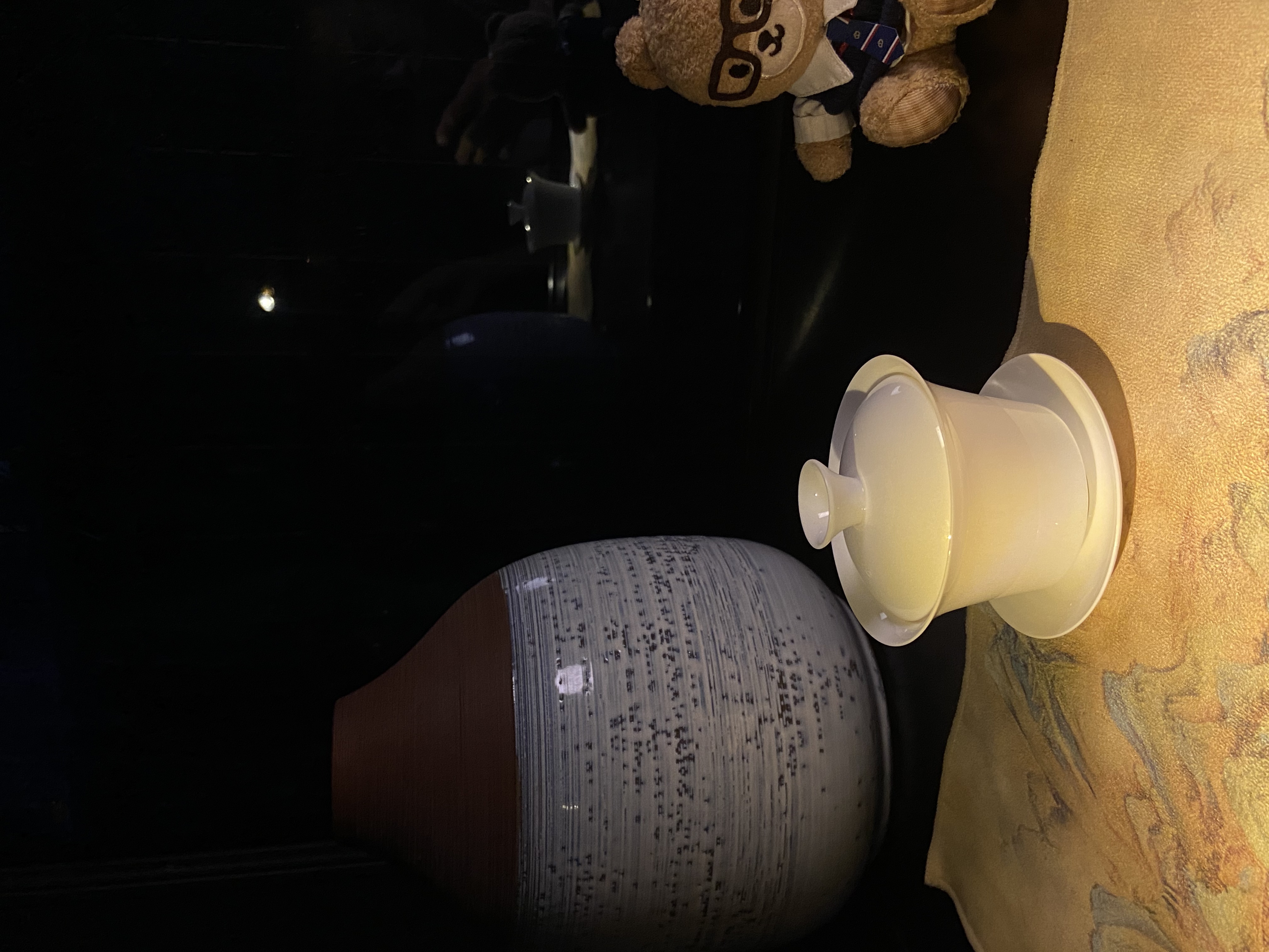 潮州骨瓷超薄胎盖2.8寸马蹄盖碗盖碗简约超薄茶具