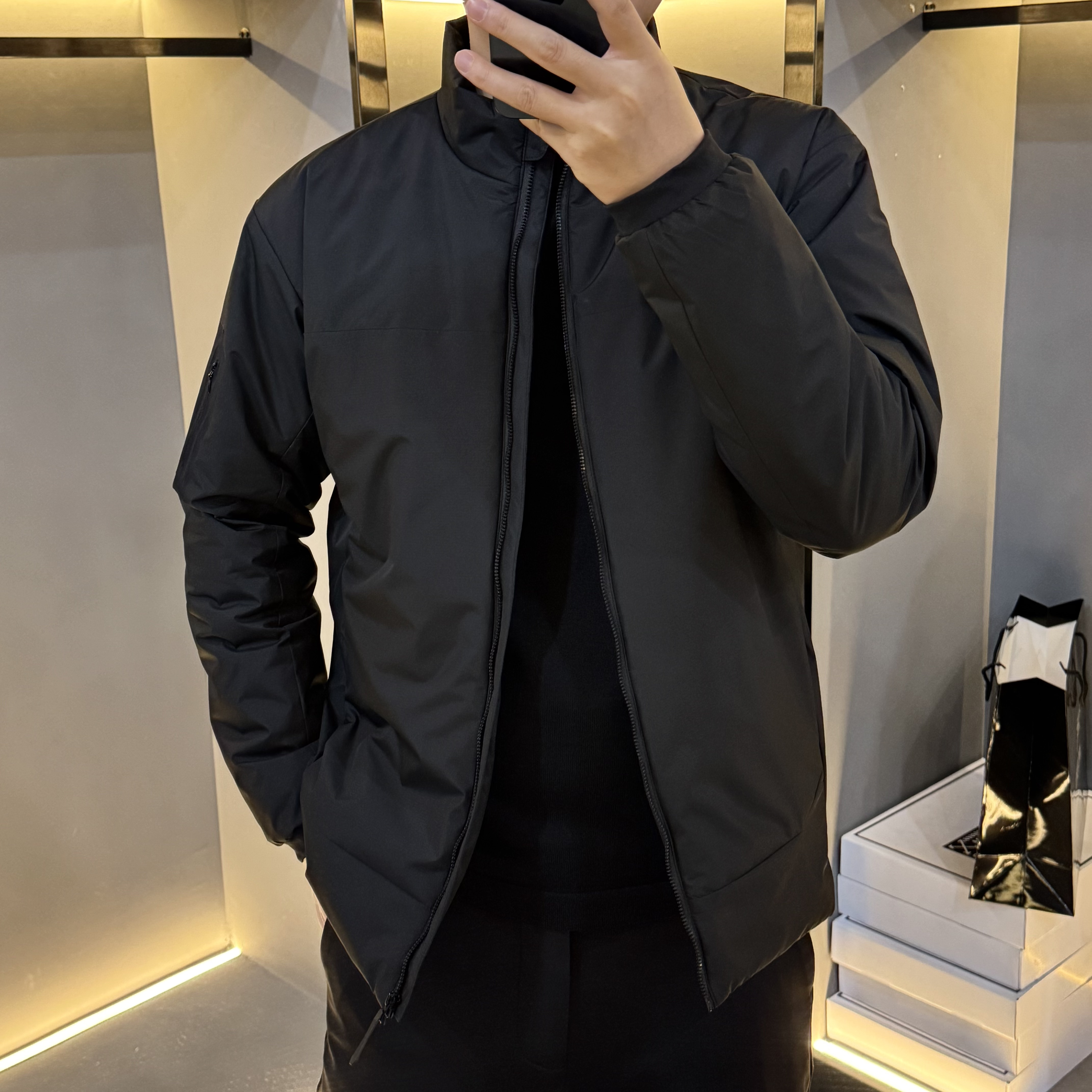 净版立领户外休闲加棉加厚棉服外套简约百搭高品质25358