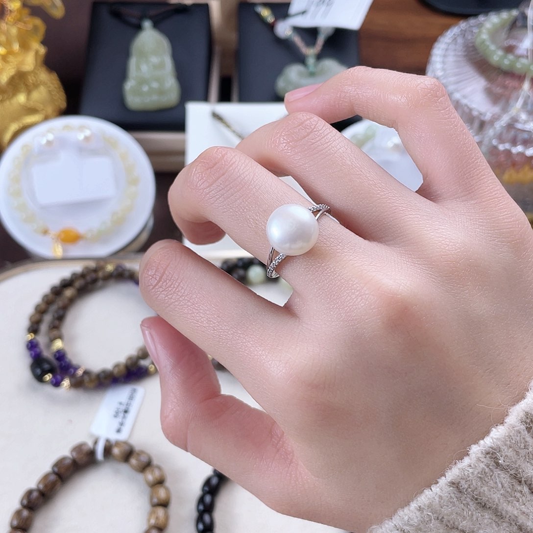 未镶嵌戒指淡水珍珠