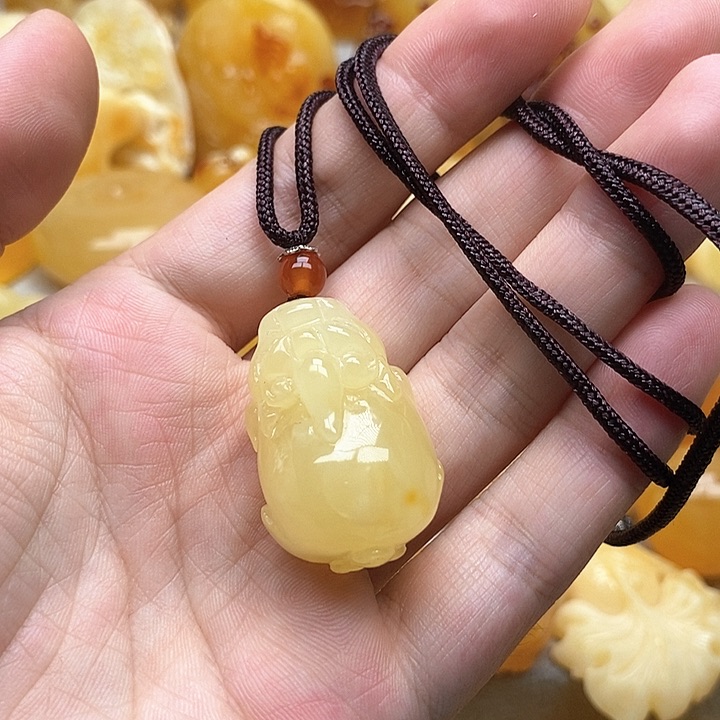未镶嵌颈饰琥珀琥珀蜜蜡吊坠