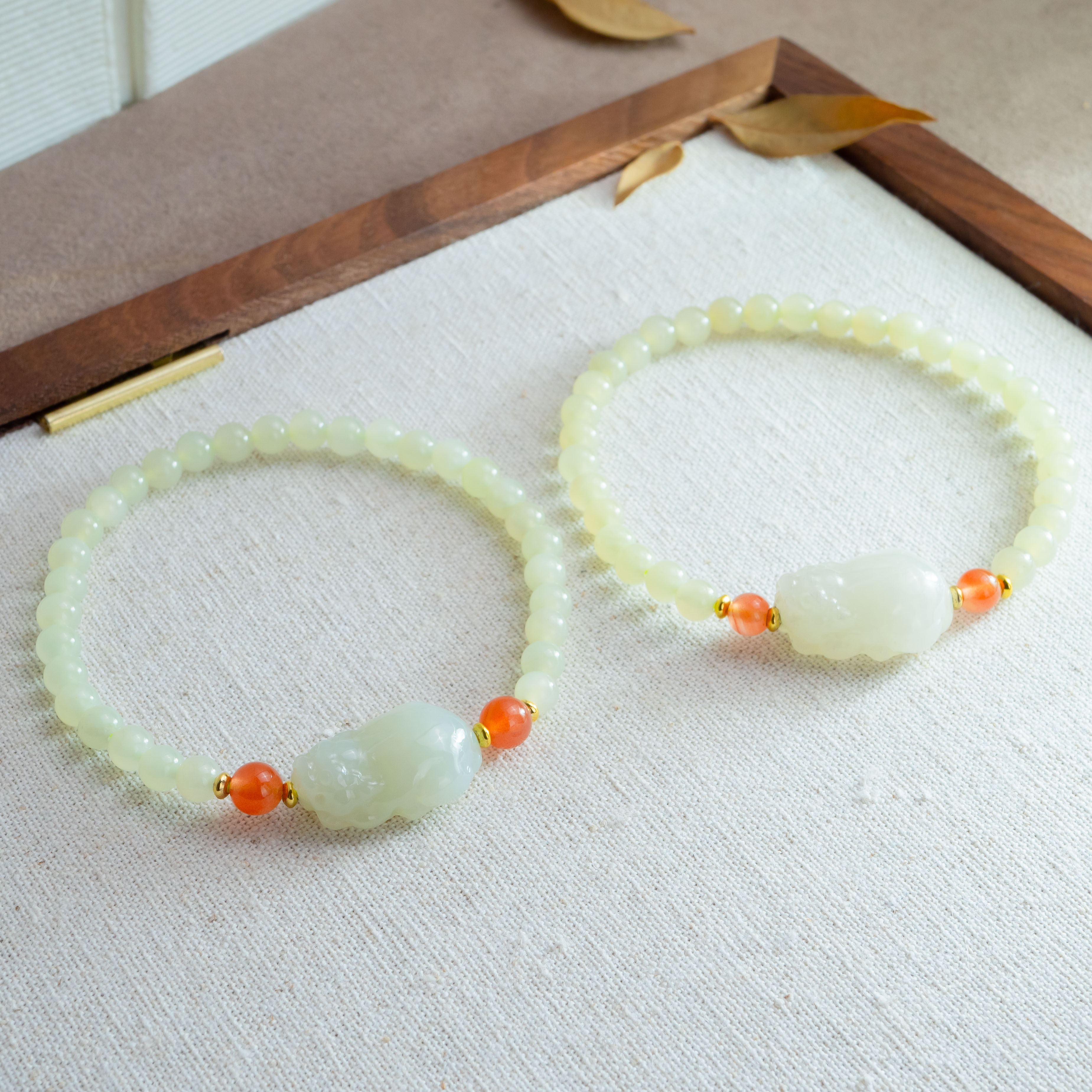 和田玉青玉貔貅单圈手串（多样性发货 发其一）